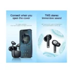 Hoco EQ2 Black TWS Earbuds - Image 3